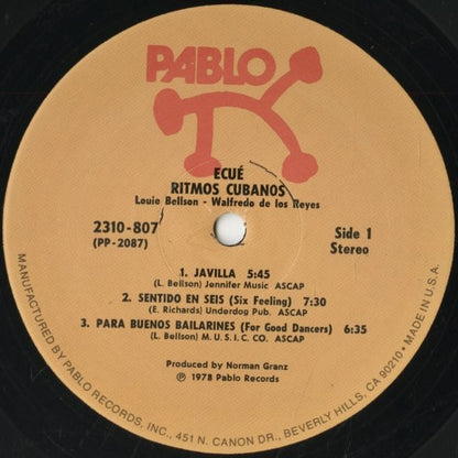 Louis Bellson - Walfredo De Los Reyes / ルイ・ベルソン / Ecue Ritmos Cubanos (2310-807)