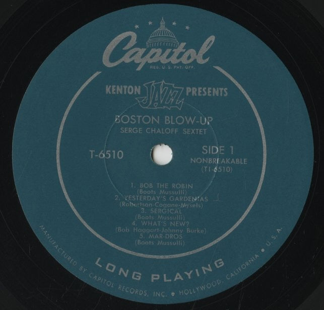Serge Chaloff Sextet / サージ・チャロフ / Boston Blow-Up! (T-6510)