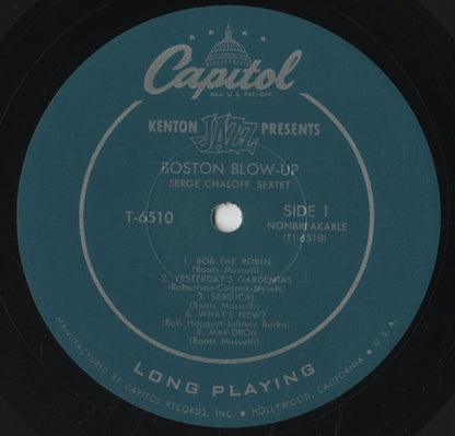Serge Chaloff Sextet / サージ・チャロフ / Boston Blow-Up! (T-6510)
