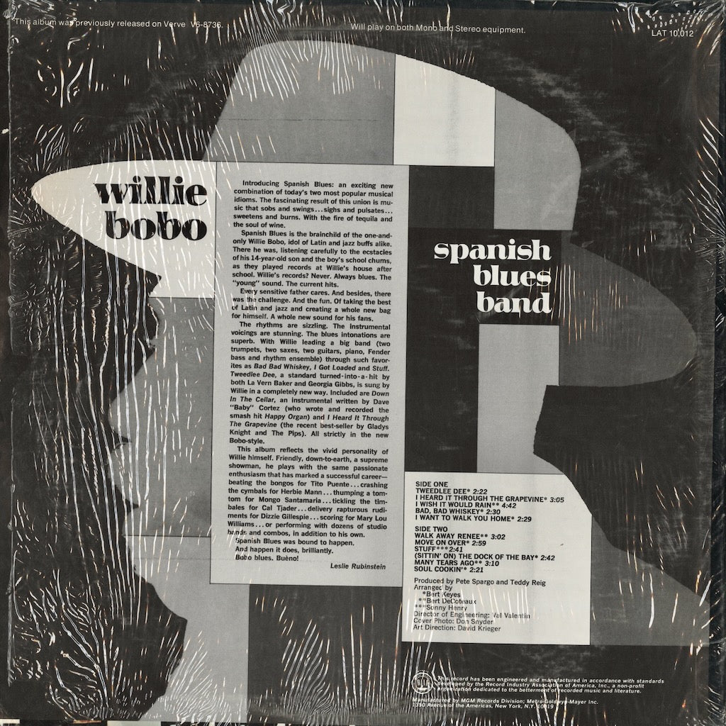 Willie Bobo – Spanish Blues Band (LAT 10,012) LP 1971 US MGM | 中古LP