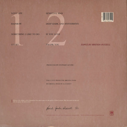 Brenda Russell - Love Life (SP-4811) 1981 US A&M｜中古LP