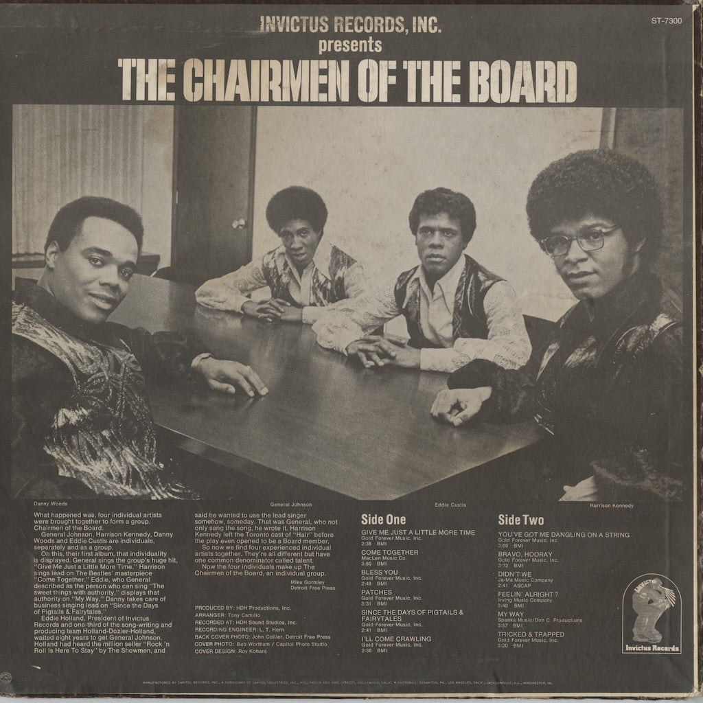 The Chairmen Of The Board - Give Me Just A Little More Time (ST-7300) LP 1970 US Invictus｜中古LP