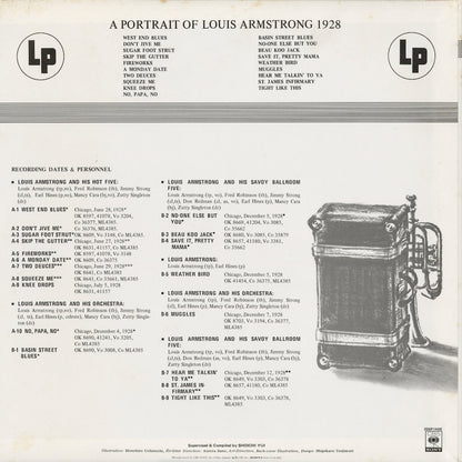 Louis Armstrong – A Portrait Of Louis Armstrong 1928 (20AP 1466) 1979 JPN CBS/Sony | 中古LP