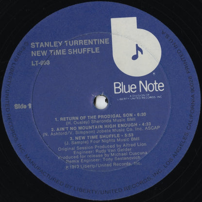 Stanley Turrentine / New Time Shuffle (LT-993) LP 1979 US Blue Note｜中古LP