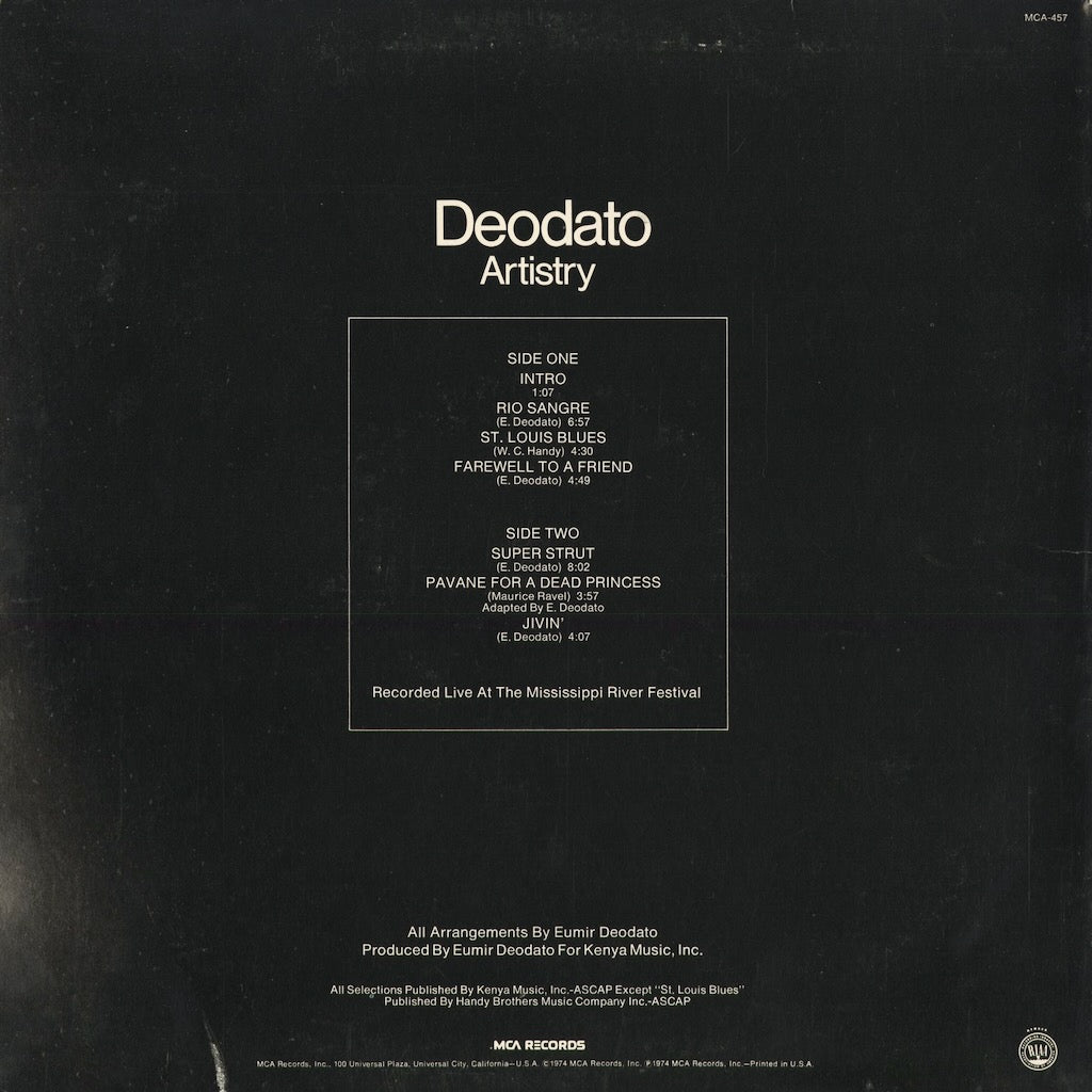 Deodato - Artistry (MCA-457) 1980 US MCA｜中古LP