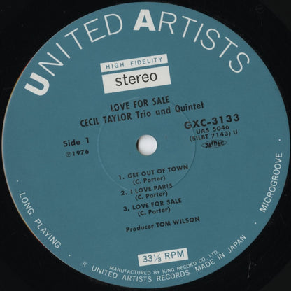 Cecil Taylor – Love For Sale (GXC 3133) LP 1976 JPN United Artist/キングレコード | 中古LP