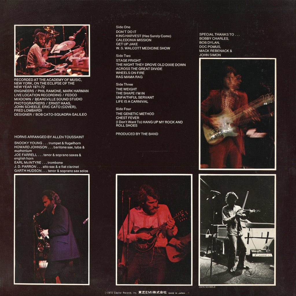 The Band - Rock Of Ages (ECS-40072-73) 1978 JPN Capitol｜中古LP