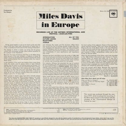 Miles Davis – In Europe (CL 2183) LP 1964 US Columbia - MONO | 中古LP