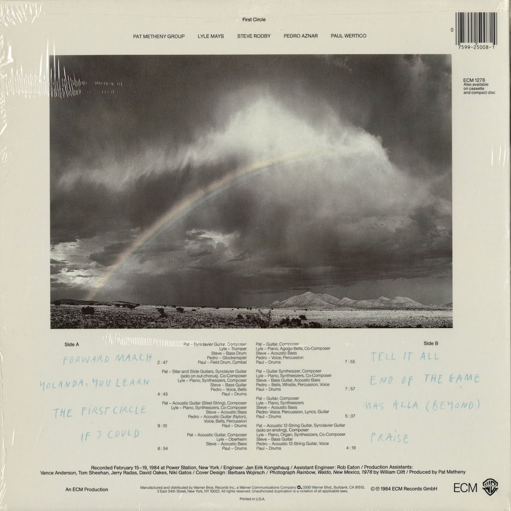 Pat Metheny Group - First Circle (1-25008) LP 1984 US ECM｜中古LP
