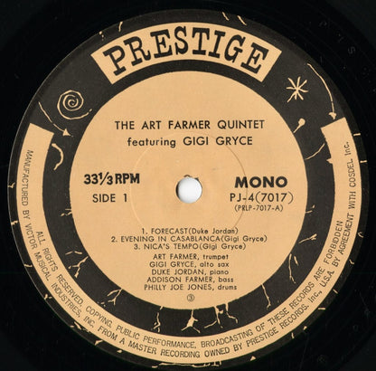 Art Farmer - Art Farmer Quintet Featuring Gigi Gryce (PJ-7017-4) LP 1972 JPN Prestige｜中古LP