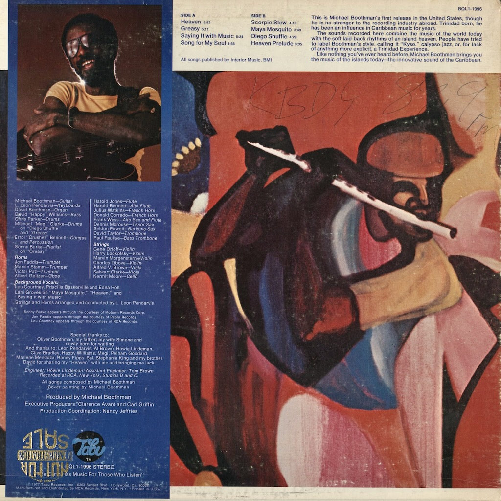 Michael Boothman - Heaven (BQL1-1996) 1977 US Tabu｜中古LP