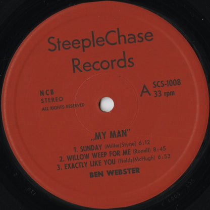 Ben Webster - My Man - Live At Montmartre 1973 (SCS-1008) 1973 DEN Steeple Chase｜中古LP