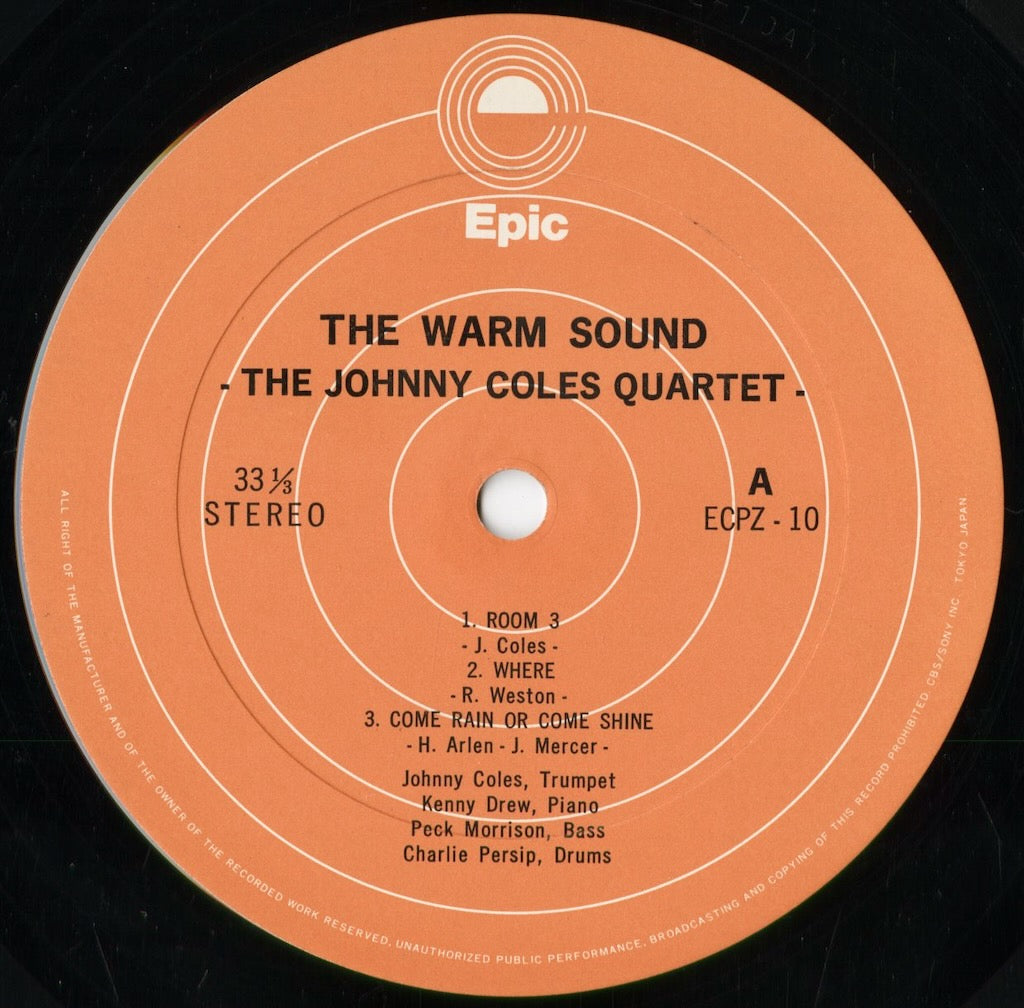 Johnny Coles - The Warm Sound (ECPZ-10) LP 1974 JPN Epic｜中古LP