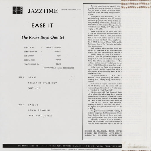 Rocky Boyd - Ease It (NLP2004) 1992 JPN Norma｜中古LP