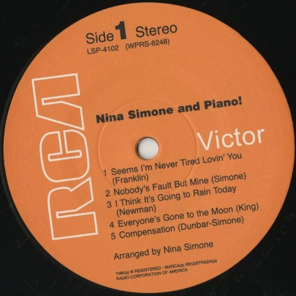 Nina Simone / ニーナ・シモン / Nina Simone And Piano - Audiophile 180g (LSP-4102)