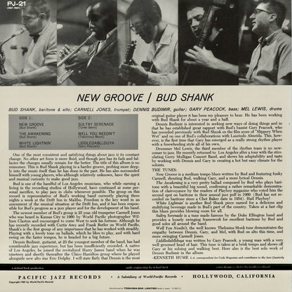 Bud Shank - New Groove (PJ-0021) 1992 JPN Pacific Jazz / 東芝EMI｜中古LP