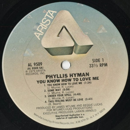 Phyllis Hyman / フィリス・ハイマン / You Know How To Love Me (AL 9509)