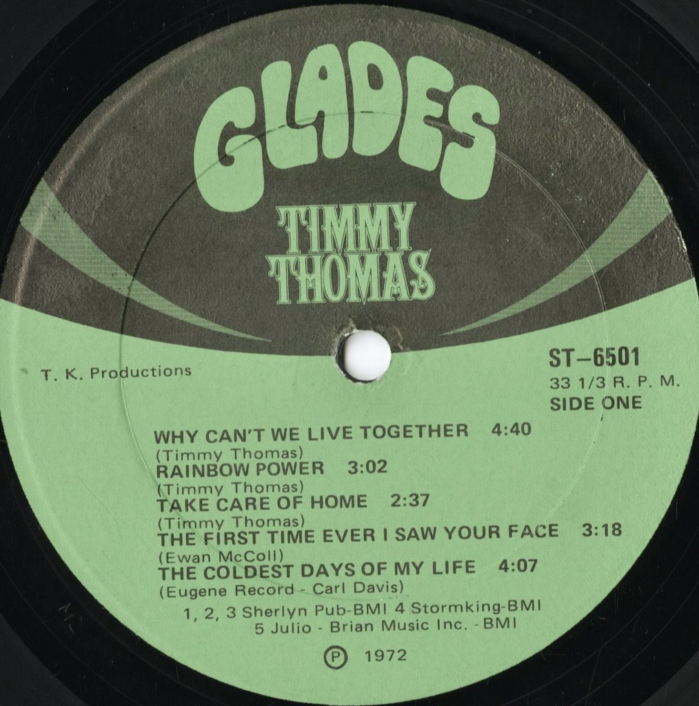 Timmy Thomas - Why Can't We Live Together (ST-6501) 1972 US Glades｜中古LP