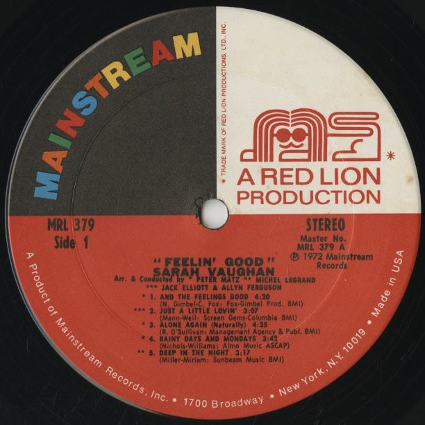 Sarah Vaughan / サラ・ヴォーン / Feelin' Good (MRL 379)