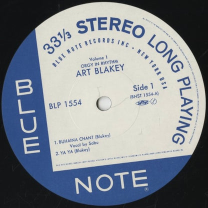 Art Blakey / アート・ブレイキー / Orgy In Rhythm Volume 1 (BLP 1554)