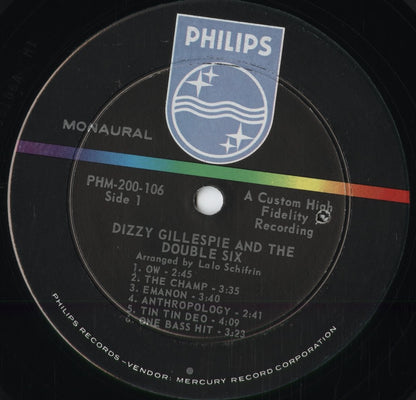 Dizzy Gillespie & The Double Six Of Paris - S.T. (PHM 200-106) 1963 US Philips｜中古LP