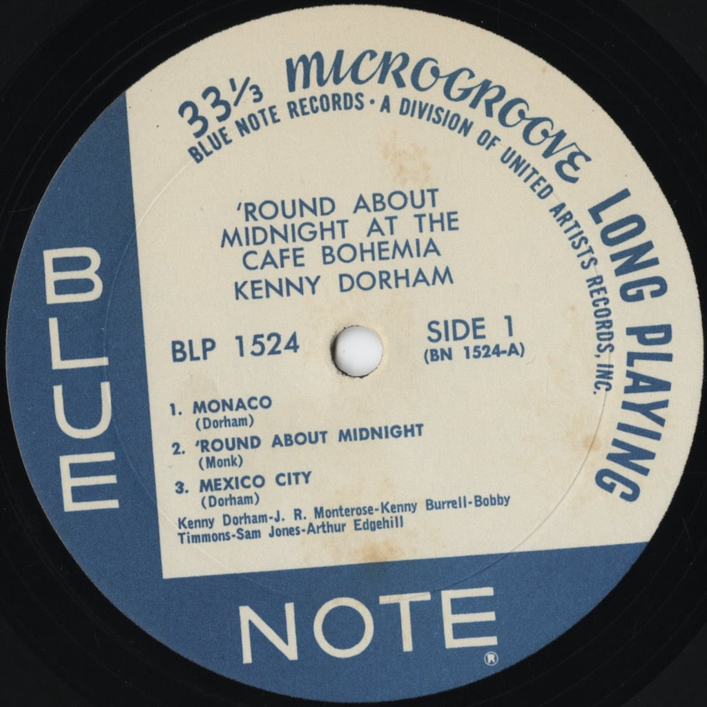 Kenny Dorham - 'Round About Midnight At The Cafe Bohemia (BLP 1524) 1972 US Blue Note｜中古LP