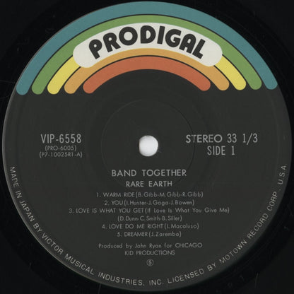 Rare Earth - Band Together (VIP-6558) 1978 JPN Prodigal - Victor｜中古LP