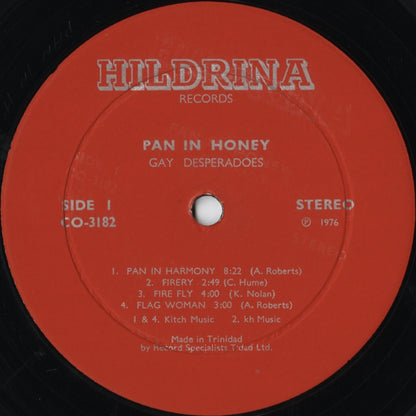 The West Indian Tobacco Gay Desperados / Pan In Honey (CO 3182) 1976 Trinidad & Tobago Hildrina｜中古LP