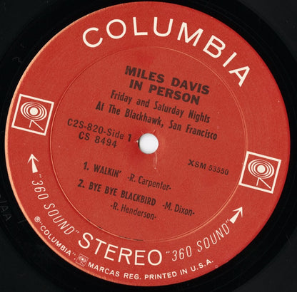 Miles Davis / In Person Friday And Saturday Nights At The Blackhawk, Complete (C2S 820) Columbia 2LP label