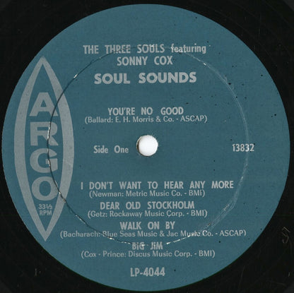 The 3 Souls - Soul Sounds (LP-4044) 1965 US Argo｜中古LP