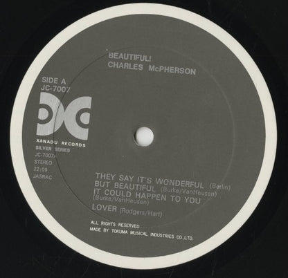 Charles McPherson / チャールズ・マクファーソン / Beautiful! (JC-7007)