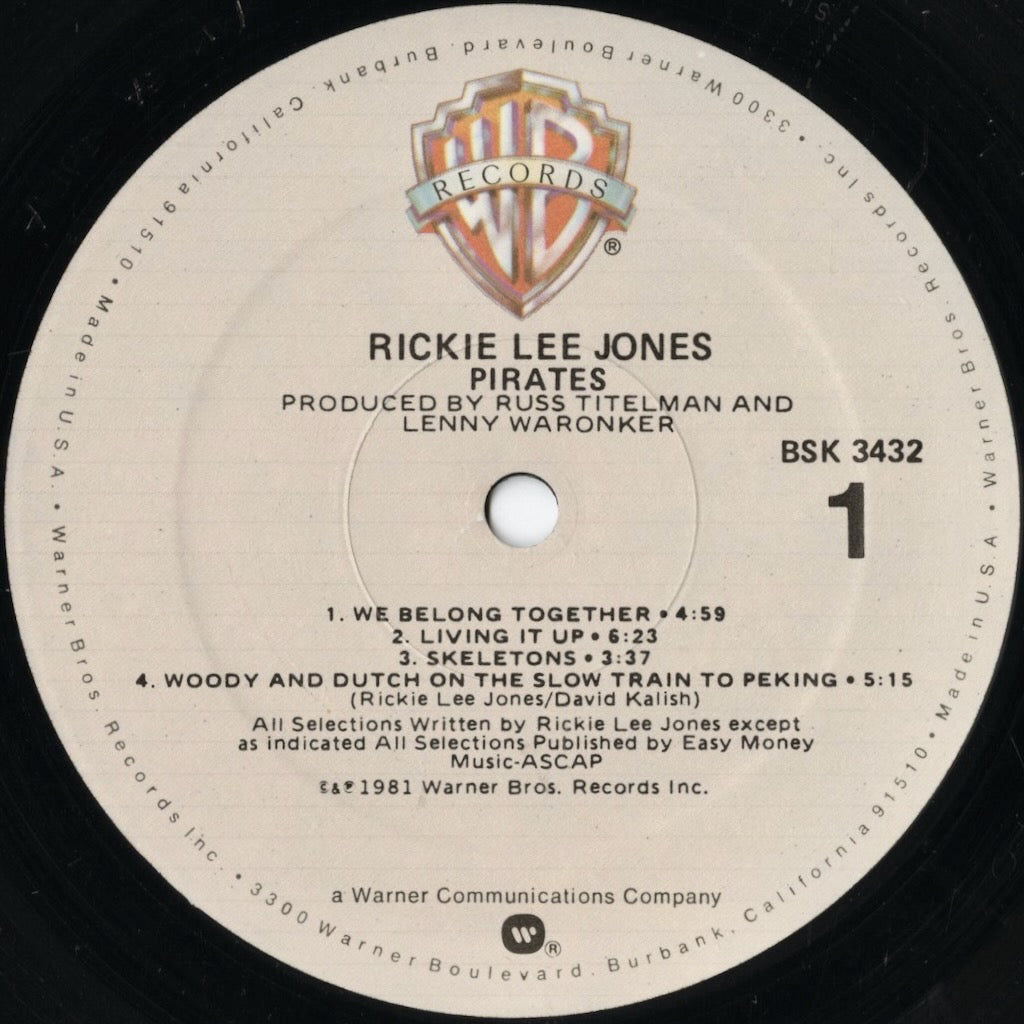 Rickie Lee Jones / リッキー・リー・ジョーンズ / Pirates (BSK 3432)