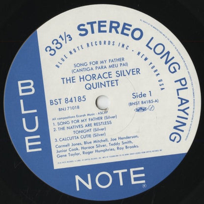 Horace Silver / ホレス・シルヴァー / Song For My Father (BNJ-71018)