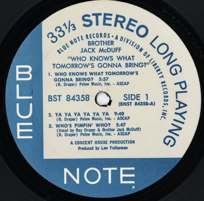 Brother Jack McDuff / ブラザー・ジャック・マクダフ / Who Knows What Tomorrow's Gonna Bring? (BST 84358)