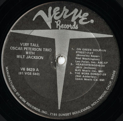 Oscar Peterson - Very Tall (V6 8429) LP 1970s US Verve｜中古LP