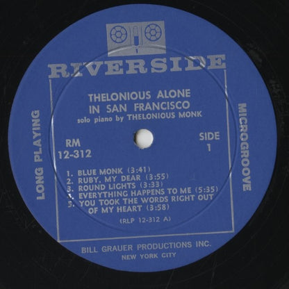 Thelonious Monk / セロニアス・モンク / Thelonious Alone In San Francisco (RM 12-312)