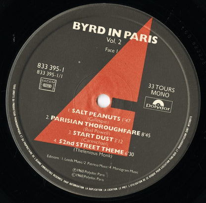 Donald Byrd / Byrd In Paris Vol.2 (833 395-1) 1987 France Polydor