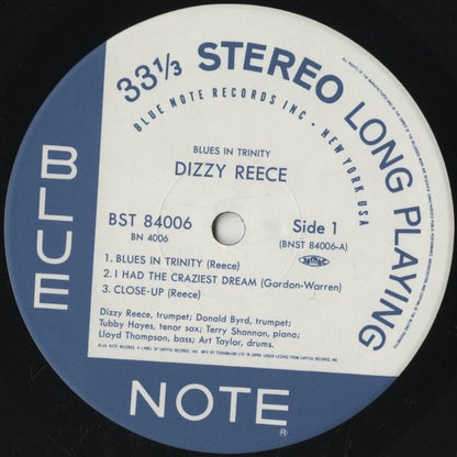 Dizzy Reece - Blues In Trinity (BN 4006) LP 1990 JPN Blue Note｜中古LP