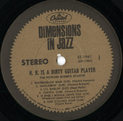 Howard Roberts Quartet – H.R. Is A Dirty Guitar Player (ST 1961) 1963 US Capitol | 中古LP
