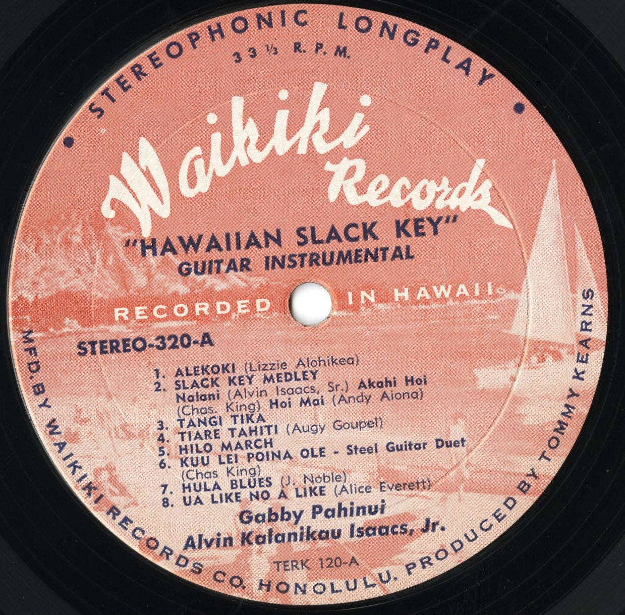 Gabby Pahinui - Hawaiian Slack Key Guitar Instrumental Vol.II (320) LP 1963 US Waikiki Records｜中古LP