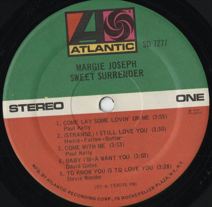Margie Joseph - Sweet Surrender (SD 7277) 1974 US Atlantic｜中古LP