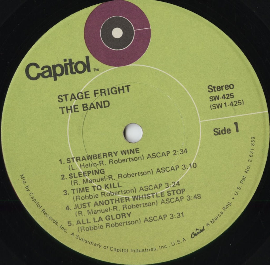 The Band - Stage Fright (SW425) 1970 US Capitol｜中古LP