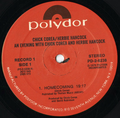 Chick Corea, Herbie Hancock - An Evening With Chick Corea And Herbie Hancock (PD-2-6238) 1979 US Polydor｜中古LP