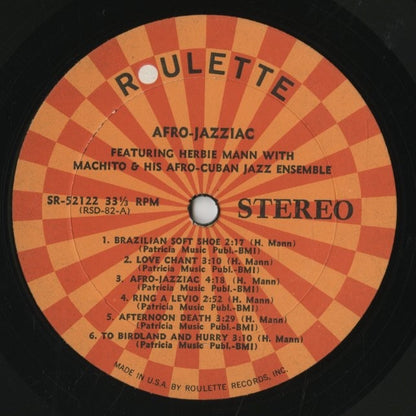 Herbie Mann – Afro-Jazzizc (SR 52122) LP 1969 US Roulette | 中古LP