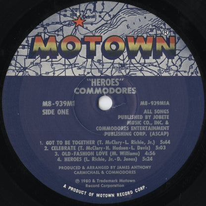 Commodores - Heroes (M8-939M1) 1980 US Motown｜中古LP