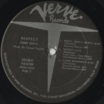 Jimmy Smith / ジミー・スミス / Respect (V6-8705)