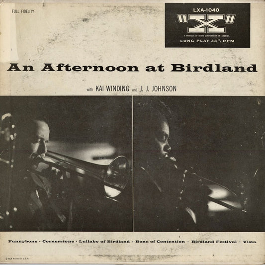 J.J. Johnson And Kai Winding - An Afternoon At Birdland (LXA 1040) 1956 US "X"｜中古LP