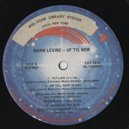 Mark Levine / マーク・レヴィン / Up 'Til Now (CAT-7614)