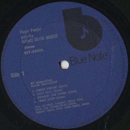 Horace Silver - Finger Poppin' With The Horace Silver Quintet (BST 84008) LP 1973 US Blue Note｜中古LP