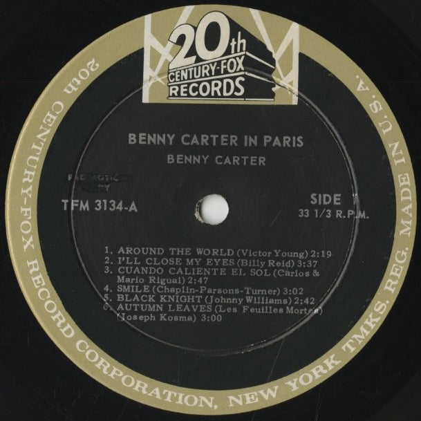Benny Carter / ベニー・カーター / Benny Carter In Paris (TFM 3134)